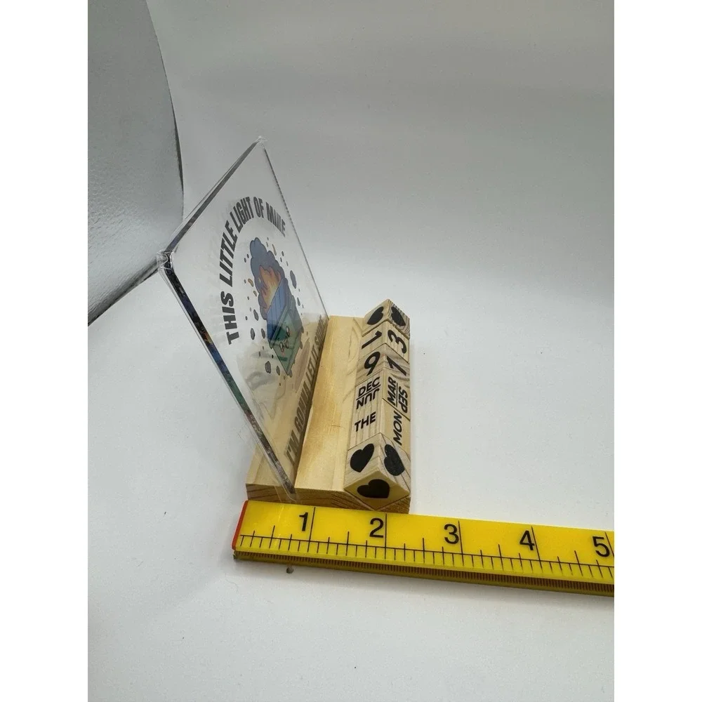 Dumpster Fire Desk Calendar Wood Block‎ Perpetual Acrylic Funny Coworker Gift